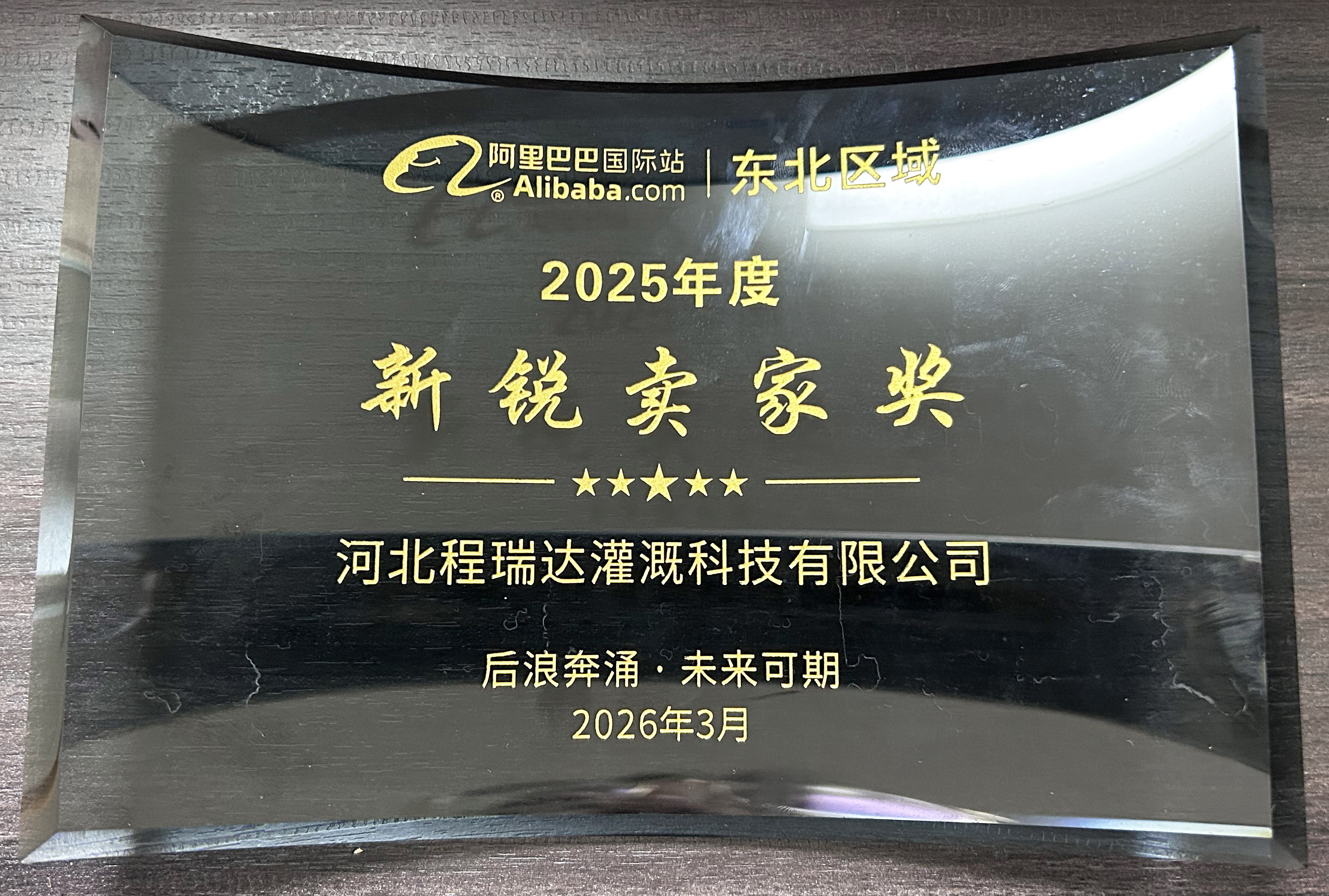 大渡口程瑞达灌溉 | 荣获阿里国际站新锐卖家奖